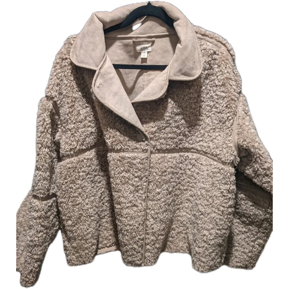 A.N.A. A New Approach Faux Fur Sherpa Teddy Coat XL Women